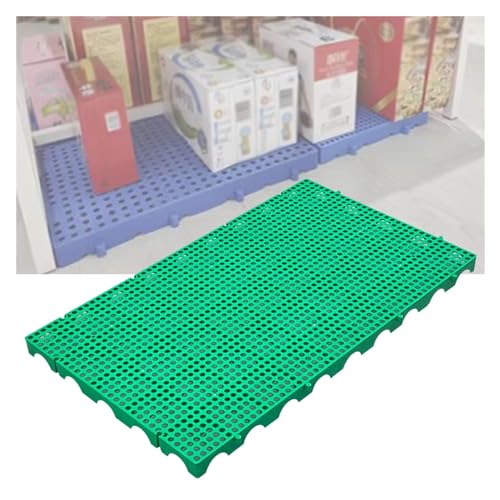 GPDNBIEU, Leichte Polyethylen-Palettenrutsche for den Boden, Supermarkt-Ausstellungspaletten-Auflagebrett, Kunststoff-Tablett-Matten-Plattformregal(Green 39.4x23.6x2in,2pcs) von GPDNBIEU