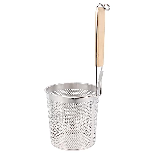 GPDNBIEU, Mit Griff Edelstahlgeflecht Spinnensieb Korb Spaghettisieb Löffel Asiatischer Nudelkocher Sieb 12cm Körbe(34X12X12CM) von GPDNBIEU