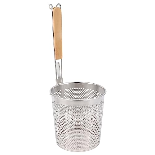 GPDNBIEU, Mit Griff Edelstahlgeflecht Spinnensieb Korb Spaghettisieb Löffel Asiatischer Nudelkocher Sieb 12cm Körbe(35.5X14X14CM) von GPDNBIEU