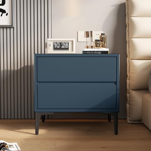 GPDNBIEU, Moderne Beistelltische, Nachttische, kleine for Schlafzimmer, Bettständer, Kommode, for, Aufbewahrungsmöbel(Dark Blue,45x40x48cm) von GPDNBIEU