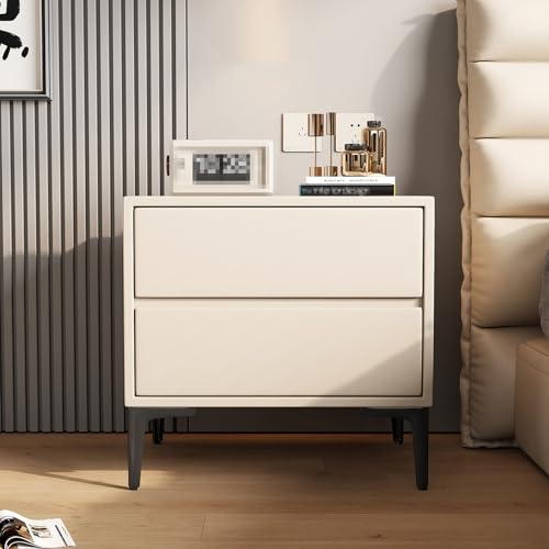 GPDNBIEU, Moderne Beistelltische, Nachttische, kleine for Schlafzimmer, Bettständer, Kommode, for, Aufbewahrungsmöbel(Off White,40x40x48cm) von GPDNBIEU