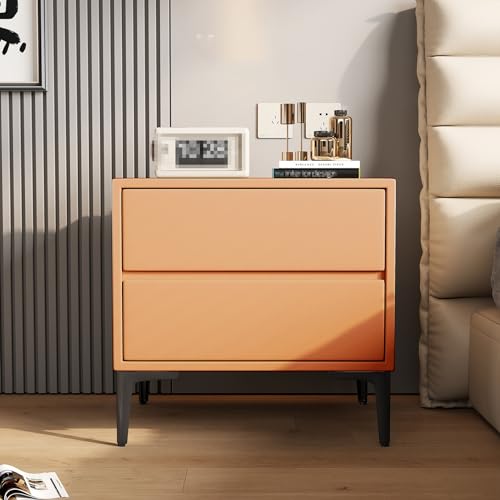 GPDNBIEU, Moderne Beistelltische, Nachttische, kleine for Schlafzimmer, Bettständer, Kommode, for, Aufbewahrungsmöbel(Orange,45x40x48cm) von GPDNBIEU