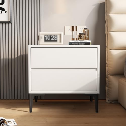 GPDNBIEU, Moderne Beistelltische, Nachttische, kleine for Schlafzimmer, Bettständer, Kommode, for, Aufbewahrungsmöbel(White,40x40x48cm) von GPDNBIEU