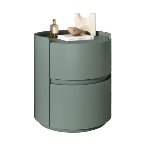 GPDNBIEU, Moderner Bett-Nachttisch, kleiner Tischständer mit Stauraum, Kommode for Schlafzimmer, Nachttische aus Holz, Nachttisch-Beistelltische for und Wohnzimmer(Green,40x40x50cm) von GPDNBIEU