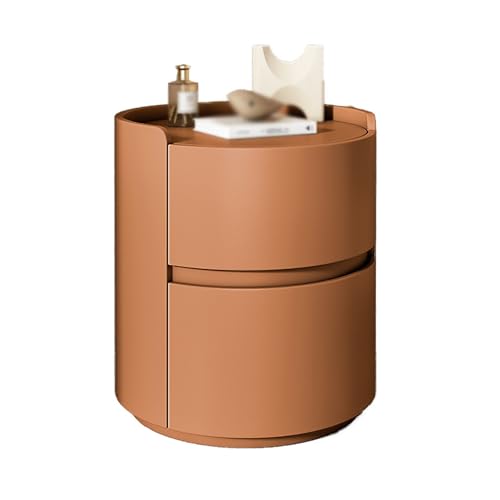 GPDNBIEU, Moderner Bett-Nachttisch, kleiner Tischständer mit Stauraum, Kommode for Schlafzimmer, Nachttische aus Holz, Nachttisch-Beistelltische for und Wohnzimmer(Orange,45x45x50cm) von GPDNBIEU