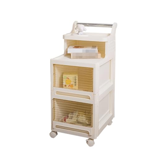 GPDNBIEU, Nachttisch, Mehrzweckwagen, schmaler Organizer mit Rollen, Beistelltische for Wohnzimmer, Studentenwohnheim(32x40x75cm) von GPDNBIEU