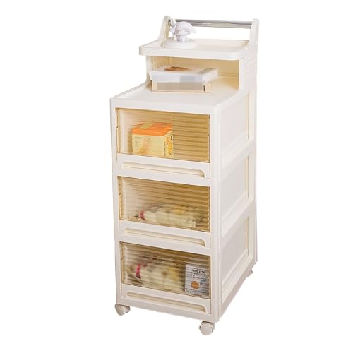 GPDNBIEU, Nachttisch, Mehrzweckwagen, schmaler Organizer mit Rollen, Beistelltische for Wohnzimmer, Studentenwohnheim(36x49x98cm) von GPDNBIEU