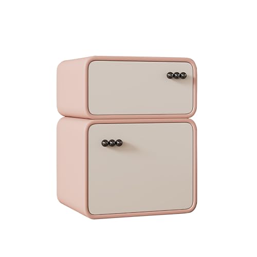 GPDNBIEU, Nachttisch, kleiner, Kommode, Nachttische, Aufbewahrungsorganisator, Möbelschrank, Mini-Kommode for Kleidung, Schrank, Wohnheim(Pink,30x40x50cm) von GPDNBIEU
