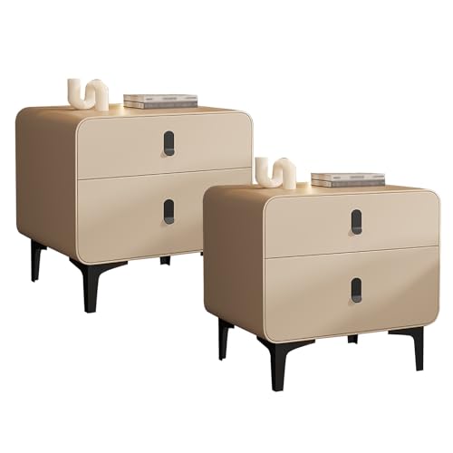GPDNBIEU, Nachttisch mit Stauraum, Bettständer, Beistelltische, Organizer-Schrank, 2-stufiger, Kommode for Schlafzimmer, Wohnzimmer(Light Brown,40x40x48cm) von GPDNBIEU