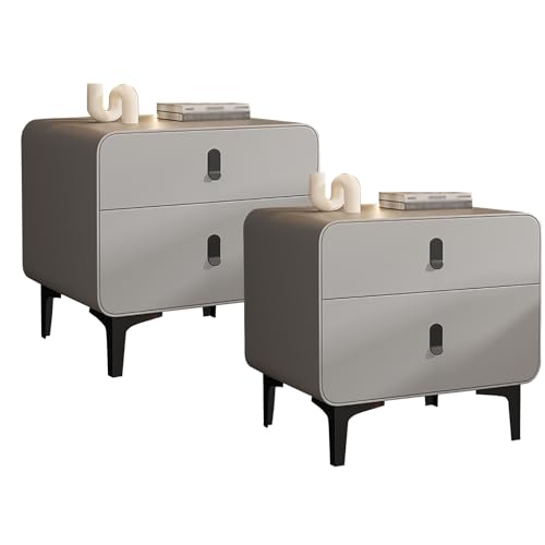 GPDNBIEU, Nachttisch mit Stauraum, Bettständer, Beistelltische, Organizer-Schrank, 2-stufiger, Kommode for Schlafzimmer, Wohnzimmer(Light Gray,40x40x48cm) von GPDNBIEU