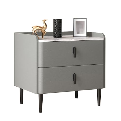 GPDNBIEU, Nachttisch mit Stauraum, kleiner, moderner, Beistelltisch, Bett-Beistelltisch for Wohnzimmer, Schlafzimmer, kleine Räume(Light Gray b,40x40x50cm) von GPDNBIEU