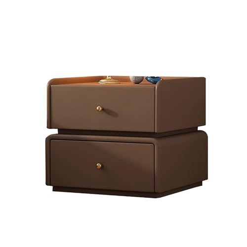 GPDNBIEU, Nachttisch neben dem Tisch, Beistelltische for Schlafzimmer, kleiner Beistelltisch, Aufbewahrungsschrank, Kommode, Organizer for das Heimbüro(Coffee,40x40x45cm) von GPDNBIEU