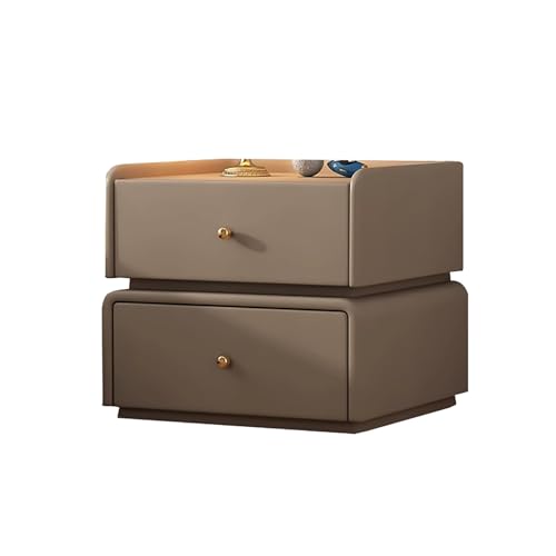 GPDNBIEU, Nachttisch neben dem Tisch, Beistelltische for Schlafzimmer, kleiner Beistelltisch, Aufbewahrungsschrank, Kommode, Organizer for das Heimbüro(Light Brown,50x40x45cm) von GPDNBIEU