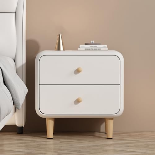 GPDNBIEU, Nachttische, Beistelltisch, Nachttisch, mit Stauraum, Beistelltische, Schlafzimmer, Kommoden 2 Schubladen, Aufbewahrungsschrank(White,40x40x48cm) von GPDNBIEU