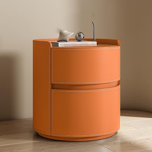 GPDNBIEU, Nachttische, Kommoden-Organizer mit Ablagefach, Kommode for Schlafzimmer, Wohnzimmer, kleiner Raum(Dark Orange,45x45x50cm) von GPDNBIEU
