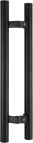 GPDNBIEU, Scheunentürgriff, Schiebetür-Zuggriffe, Edelstahl-Zieh- und Schiebetür-Hardware-Set, industrieller Haltegriff for Tor, Garage, Schuppen(Black,80Cm/32Inch) von GPDNBIEU