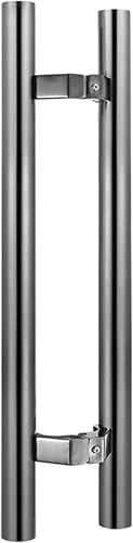 GPDNBIEU, Scheunentürgriff, Schiebetür-Zuggriffe, Edelstahl-Zieh- und Schiebetür-Hardware-Set, industrieller Haltegriff for Tor, Garage, Schuppen(Matte Black,60Cm/24Inch) von GPDNBIEU