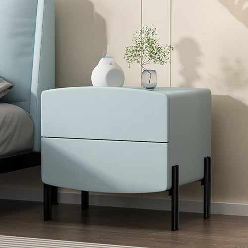GPDNBIEU, Schlafzimmer-Bettständer mit Schubladen, moderne Beistelltische, Mini-Kommode Stauraum, Kommode for Schlafzimmer, Wohnzimmer, minimalistisch und praktisch(Blue,40x40x47cm) von GPDNBIEU
