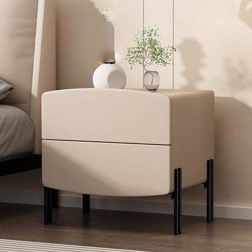 GPDNBIEU, Schlafzimmer-Bettständer mit Schubladen, moderne Beistelltische, Mini-Kommode Stauraum, Kommode for Schlafzimmer, Wohnzimmer, minimalistisch und praktisch(Light Tan,50x40x47cm) von GPDNBIEU