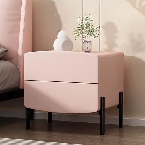 GPDNBIEU, Schlafzimmer-Bettständer mit Schubladen, moderne Beistelltische, Mini-Kommode Stauraum, Kommode for Schlafzimmer, Wohnzimmer, minimalistisch und praktisch(Pink,50x40x47cm) von GPDNBIEU