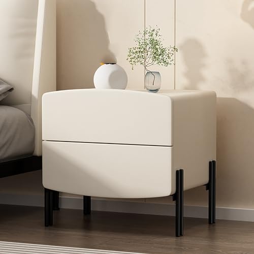 GPDNBIEU, Schlafzimmer-Bettständer mit Schubladen, moderne Beistelltische, Mini-Kommode Stauraum, Kommode for Schlafzimmer, Wohnzimmer, minimalistisch und praktisch(White,40x40x47cm) von GPDNBIEU