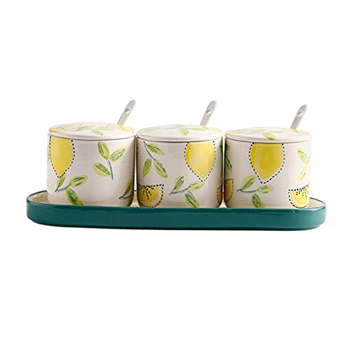 GPDNBIEU, Set Küche Gewürz Box Gewürz Glas Restaurant Zucker Container zu Speichern Zucker Salz Gewürze Gewürze Würze Töpfe Können von GPDNBIEU