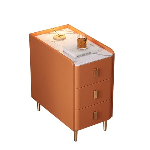 GPDNBIEU, Tisch im Schlafsaal, kleiner Beistelltisch mit Schubladen, schmaler Nachttisch 3, Kommode, for den(Orange,40x40x60cm) von GPDNBIEU
