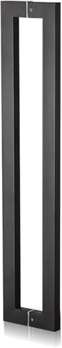 GPDNBIEU, Türgriff, Innen- und Außentürgriff, Glas-Dusch-Push-Pull-Türgriff, moderner Schiebe-Scheunentorgriff, rechteckig, doppelseitig(Matt Black,100cm/3.3ft) von GPDNBIEU