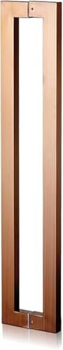 GPDNBIEU, Türgriff, Innen- und Außentürgriff, Glas-Dusch-Push-Pull-Türgriff, moderner Schiebe-Scheunentorgriff, rechteckig, doppelseitig(Rose Gold,100cm/3.3ft) von GPDNBIEU