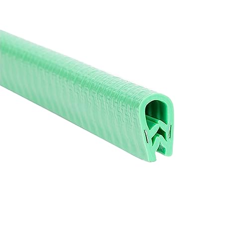 GPDNBIEU, U-Gummi-Dichtungsstreifen, 3,28 Fuß, schwarzer Rand, flexibel, mit Metall-Passspalt for Autotüren, Luken und Glasstahlplatten, rot(Grün,17mm x 10mm) von GPDNBIEU