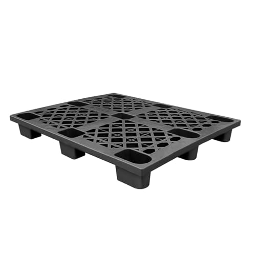 GPDNBIEU, Verkauf Display-Paletten aus Polyethylen, Lagerregal aus Kunststoff for Paletten, Garagen-Versandtablett-Plattform, einfach zu stapeln(Black 39.4x31.5x5.5in,6pcs) von GPDNBIEU
