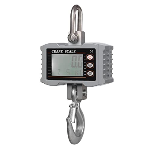 GPDNBIEU, Waage mit Gehäuse aus Aluminiumguss. Digitale Handkranwaage mit LCD-Display und Hintergrundbeleuchtung. Präzisions-Hängewaage aus kompaktem legiertem Stahl(Silver,500KG) von GPDNBIEU