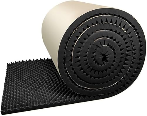 Akustikmatte aus schallabsorbierender Baumwolle for Musikstudio, Auto, Heimkino, Brand- und Lärmschutz-Schallschutzplatten(Black,1x8m) von GPECTIFO