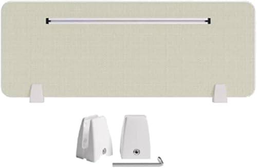 GPECTIFO 1 vertikales Sichtschutzpanel mit Kartenschlitz auf dem Tisch, das Lärm und visuelle Störungen reduzieren kann(Bianco,30x120 cm) von GPECTIFO