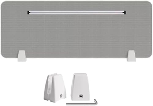 GPECTIFO 1 vertikales Sichtschutzpanel mit Kartenschlitz auf dem Tisch, das Lärm und visuelle Störungen reduzieren kann(Gray-b,30x100 cm) von GPECTIFO