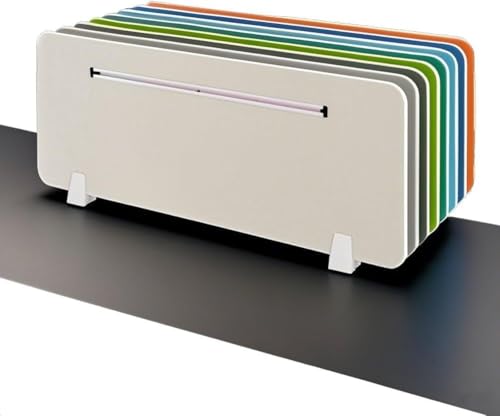 GPECTIFO 1 vertikales Sichtschutzpanel mit Kartenschlitz auf dem Tisch, das Lärm und visuelle Störungen reduzieren kann(Grigio,30x80 cm) von GPECTIFO