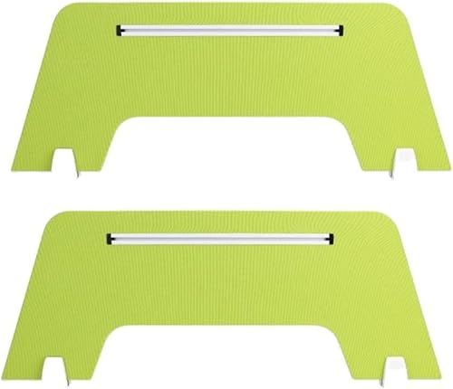 GPECTIFO 2 Stück Schreibtisch-Sichtschutzteiler mit Stützfüßen(Green,80X30cm) von GPECTIFO