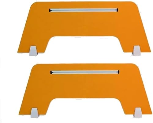 GPECTIFO 2 Stück Schreibtisch-Sichtschutzteiler mit Stützfüßen(Orange,80X30cm) von GPECTIFO