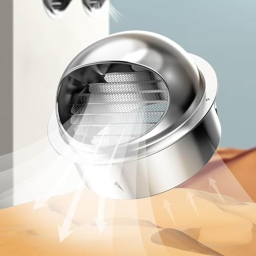 GPECTIFO Entlüftung aus Edelstahl 304. Robust und langlebig. Rostet Nicht leicht. Halbkugelförmiges Design. Eingebautes Metallgitter.(190mm) von GPECTIFO
