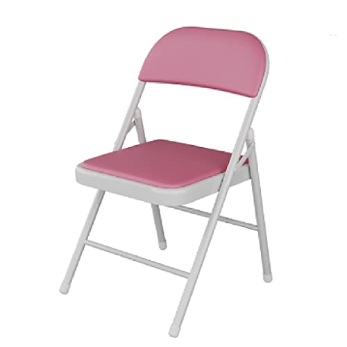 GPECTIFO Gepolsterter Klappstuhl, tragbar, mit bequemer Rückenlehne, Event-Stuhl for Zuhause, Hotel, Garten, im Freien, gepolsterter Essplatz(Pink) von GPECTIFO