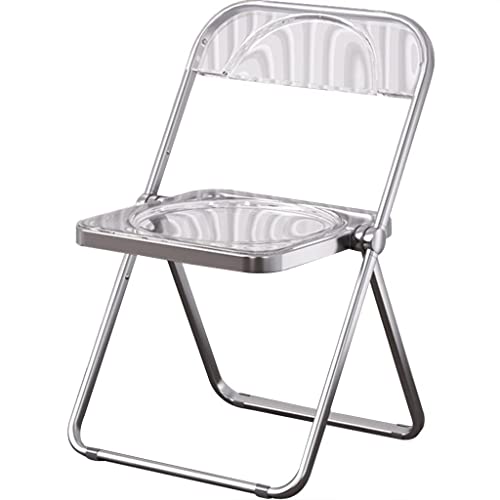 GPECTIFO Klappstühle aus Kunststoff Fashion Home Folding Makeup Chair, hochwertiger Acrylstuhl, ergonomische und Bequeme Rückenlehne, belastbar bis 250 kg von GPECTIFO