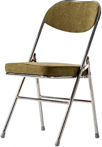 GPECTIFO Klappstühle mit gepolsterten Sitzen Home Freizeit Schmiedeeisen Esszimmerstuhl, Modischer Klappsessel for Bekleidungsgeschäft Café, Lager 100 kg von GPECTIFO