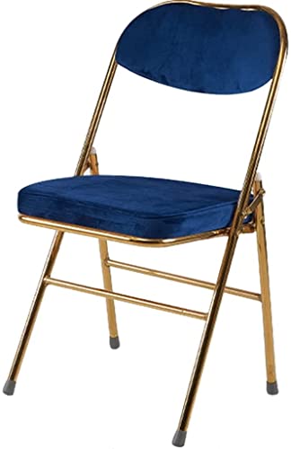 GPECTIFO Klappstühle mit gepolsterten Sitzen Home Freizeit Schmiedeeisen Esszimmerstuhl, Modischer Klappsessel for Bekleidungsgeschäft Café, Lager 100 kg von GPECTIFO