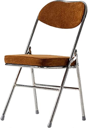 GPECTIFO Klappstühle mit gepolsterten Sitzen Home Freizeit Schmiedeeisen Esszimmerstuhl, Modischer Klappsessel for Bekleidungsgeschäft Café, Lager 100 kg von GPECTIFO