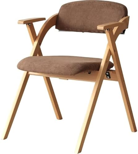 GPECTIFO Klappstühle mit gepolsterten Sitzen Home Klappstuhl aus Massivholz, bequemer Rücksitz for Bürocafé, belastbar bis 200 kg von GPECTIFO