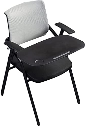 GPECTIFO Klappstühle schwarz Konferenzraum-Klappstuhl, Schulungsstuhl for Studentenpersonal mit Schreibblock, bequemer Sessel, Belastung 100 kg von GPECTIFO