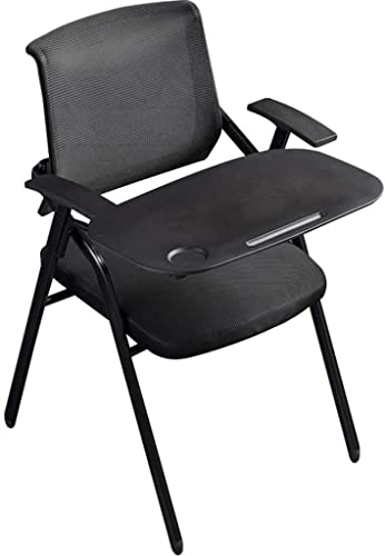 GPECTIFO Klappstühle schwarz Konferenzraum-Klappstuhl, Schulungsstuhl for Studentenpersonal mit Schreibblock, bequemer Sessel, Belastung 100 kg von GPECTIFO