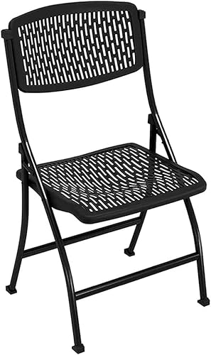 GPECTIFO Klappstuhl Einzigartiger hohler Design-Event-Stuhl Bequemer und atmungsaktiver Esszimmerstuhl Büro-Meeting Home Study Chair von GPECTIFO