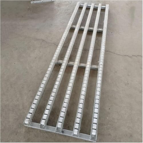 GPECTIFO Leichtes Förderband, Nicht angetriebene Rollenbahnschienen, ABS-Kunststoffrolle mit rostfreiem Rahmen, spleißbare Schaufel-Entladerolle for Lagerhallen(Silver-(w) 40cm,(L) 100cm) von GPECTIFO