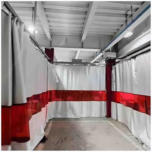 GPECTIFO Roter Schweißvorhang for Fenster – flammhemmender Trennvorhang for die Sicherheit in Lagern und Werkstätten(2.5x3 m/8.3x9.8 ft) von GPECTIFO